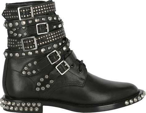 Saint Laurent Wmns Studded Ranger Combat Boot .